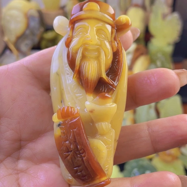 蛇纹石玉手把件未镶嵌夜**?