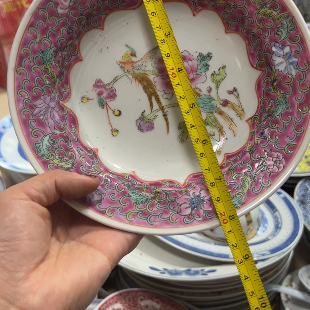 瓷片20厘米手绘花鸟深