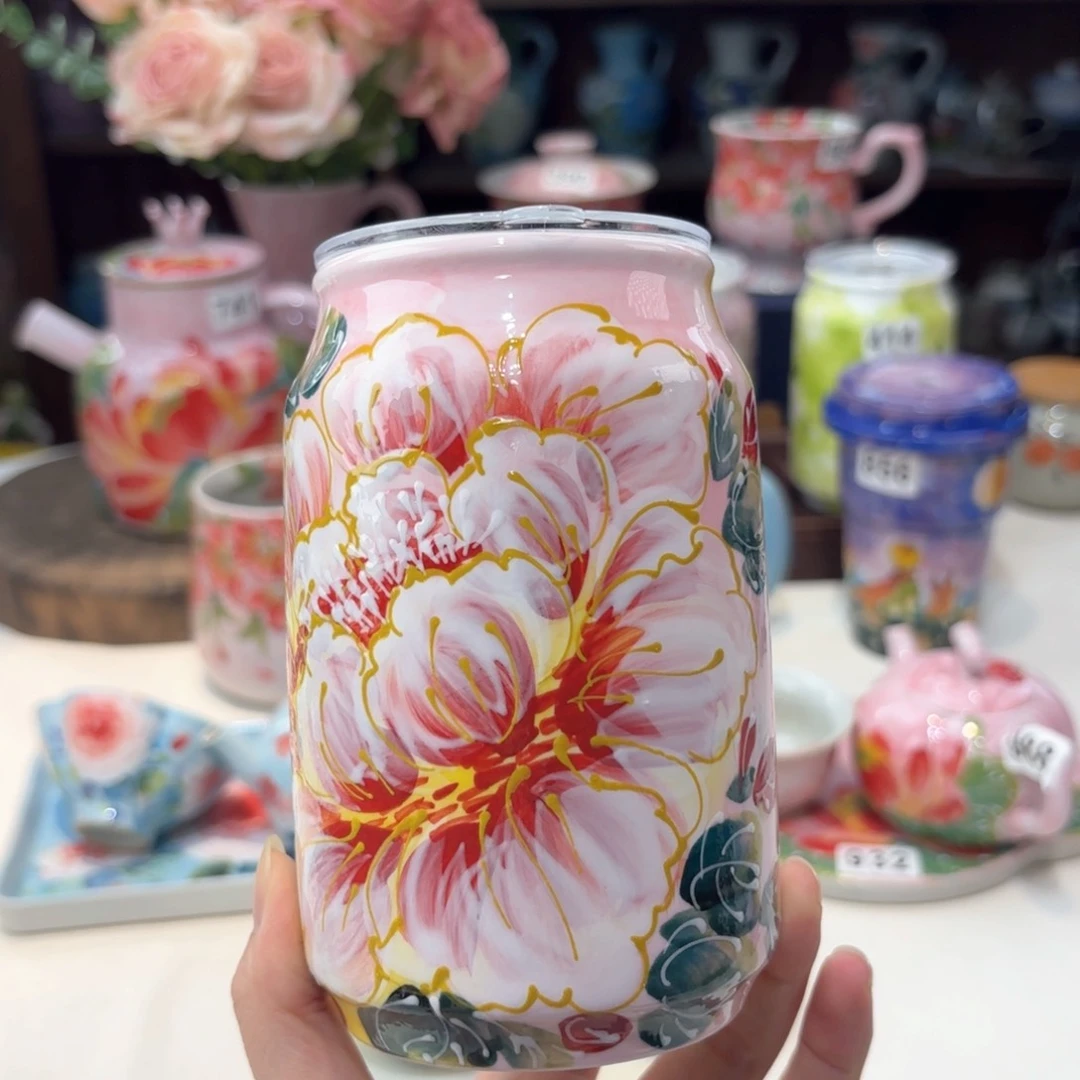 景德镇手绘高温釉下彩陶瓷茶具