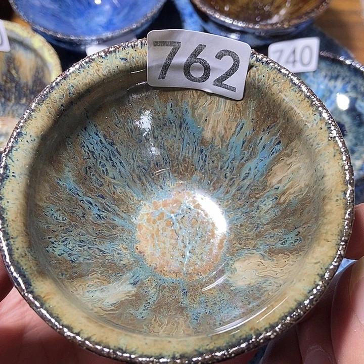 茶盏龙窑柴烧柴烧落灰粘底