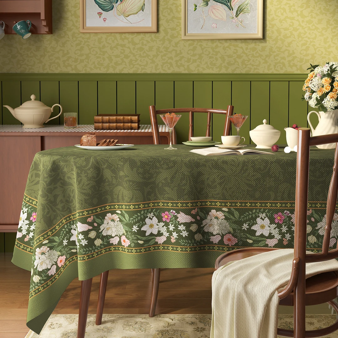 美式氛围感餐桌布防油防水防烫免洗PVC长方形桌布家用茶几桌面垫