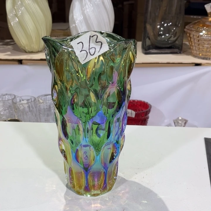 玻璃363高24口12水晶玻璃花瓶嘎嘎好看