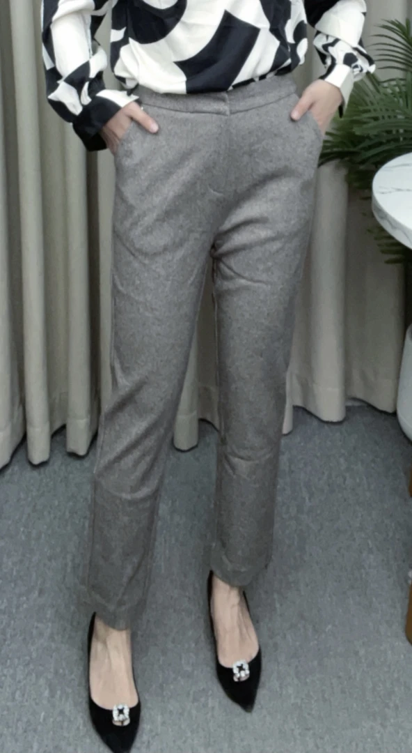 25828  直筒气质时尚休闲裤舒适修身高级感垂感秋冬气质显瘦