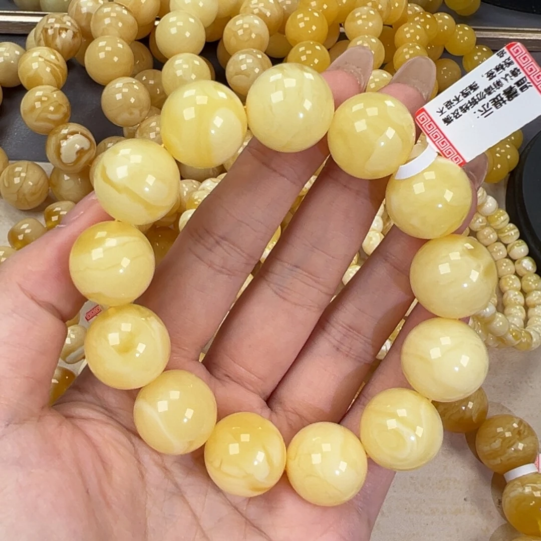 手链琥珀未镶嵌40.4白蜡