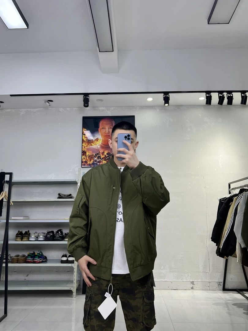 11  cleanfit短款外套男美式飞行员夹克高级感痞帅高街棒球服