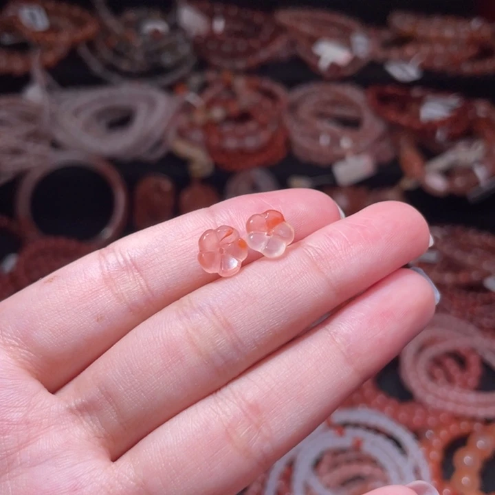 南红玛瑙未镶嵌配饰小花1101