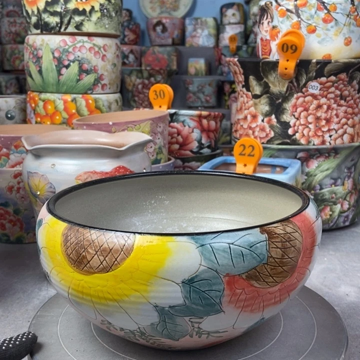 红陶景德镇艺术手绘作品