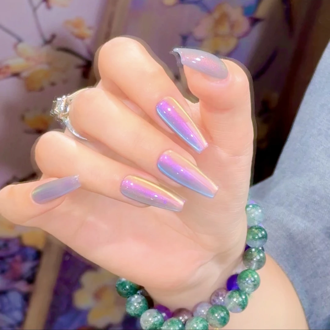 『琉璃仙境』双色猫光纯欲显白ins三色手工穿戴甲