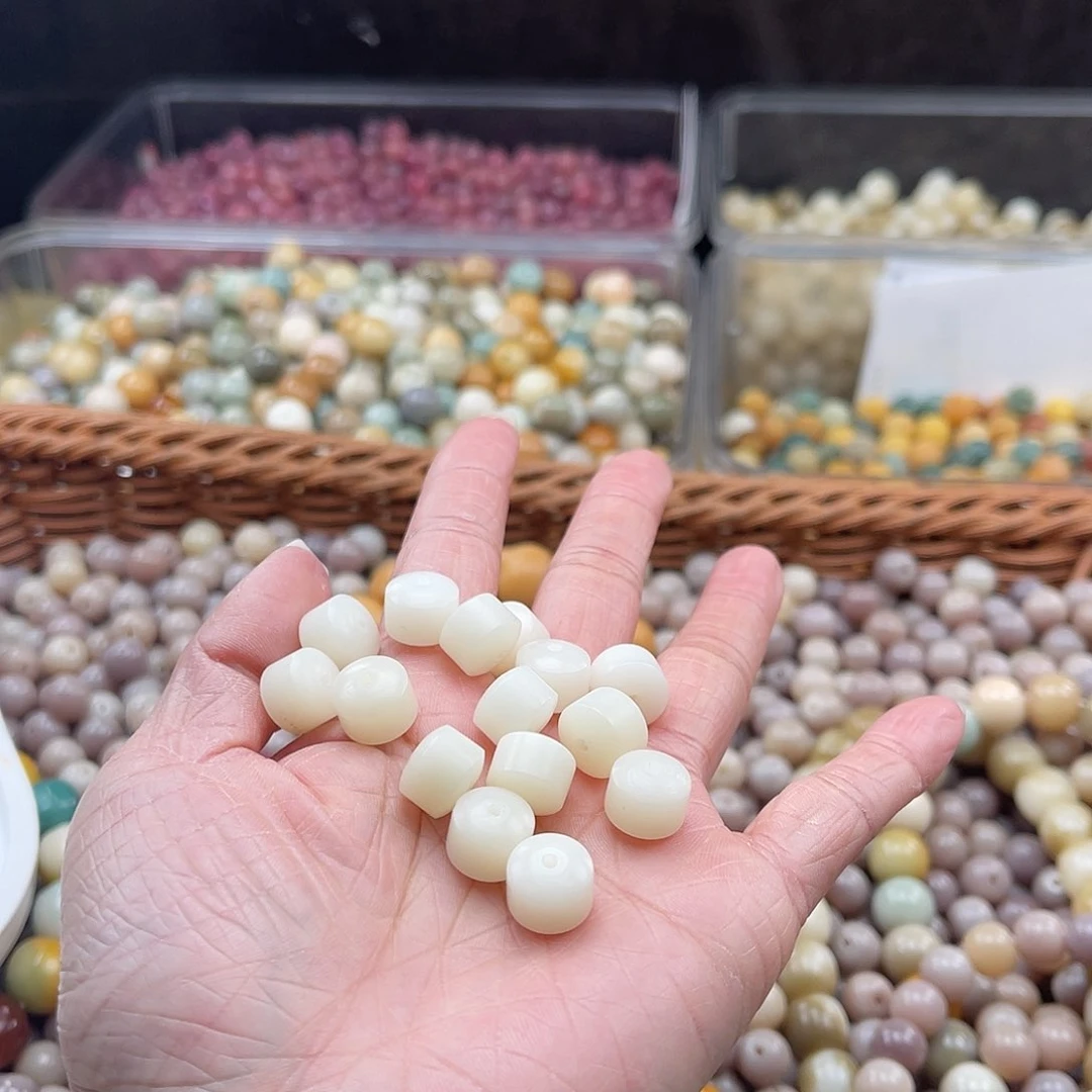 白玉菩提吊坠Z/10mm/108颗微瑕福利不售后