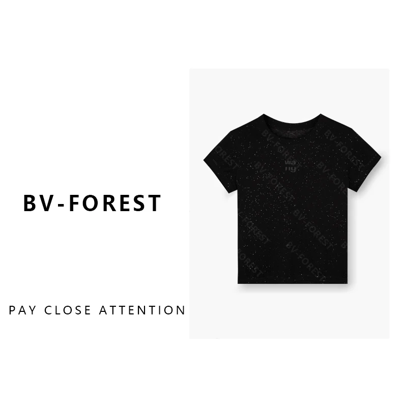 BV-FOREST“细闪款”夏季薄款天丝冰感减龄显瘦潮流短袖T恤BV-T0400