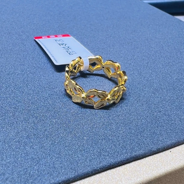 【莹莹专享】足金999 菱格纹 ZP 0.99 12# 纳金添福