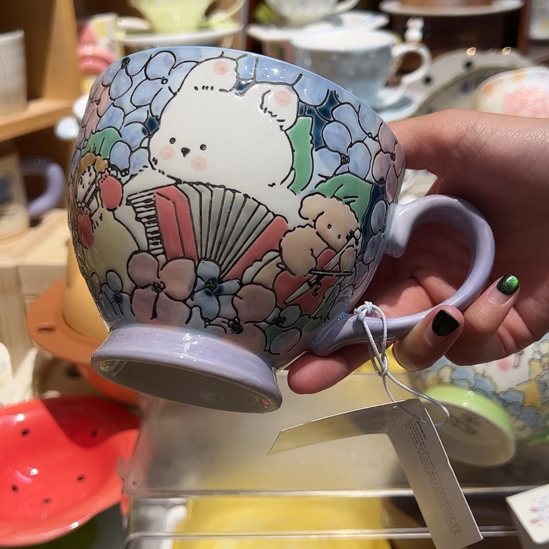 绣球花早餐杯阿满
