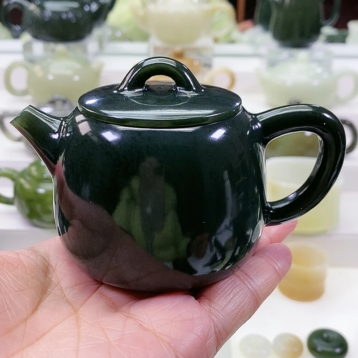 未镶嵌和田玉挂件茶壶160m l
