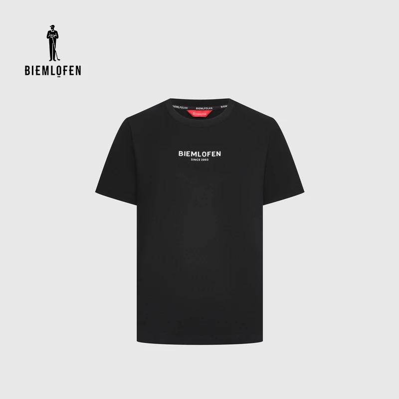 【华夫格功能面料】比音勒芬2025夏季新款字母印花圆领短袖T恤女