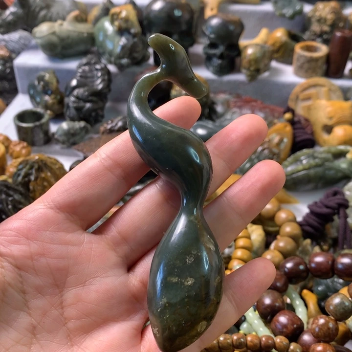未镶嵌岫岩河磨玉（透闪石质玉）笔搁
