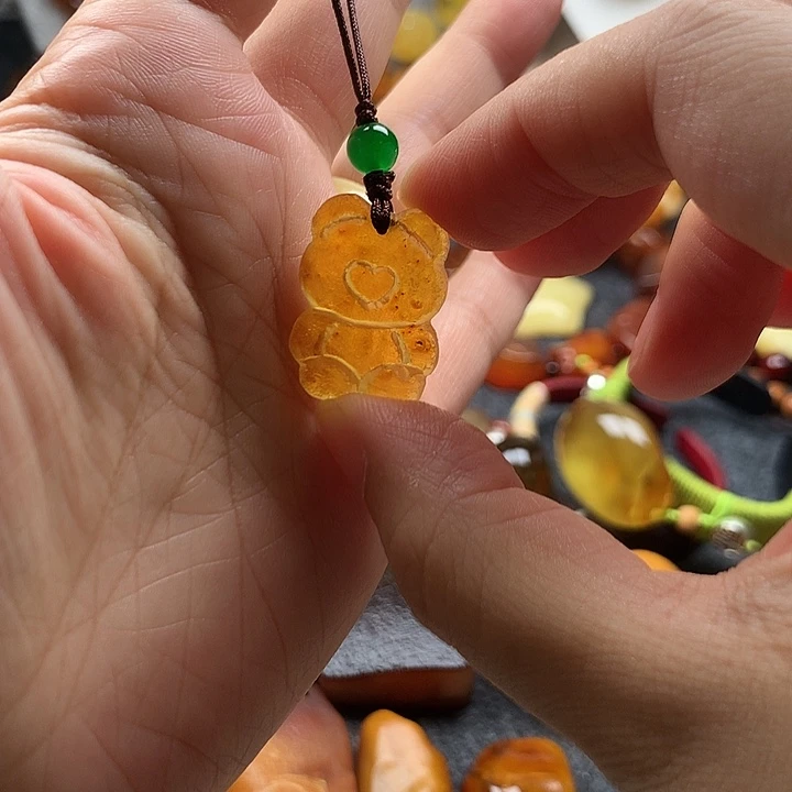 未镶嵌琥珀裸石手机挂件