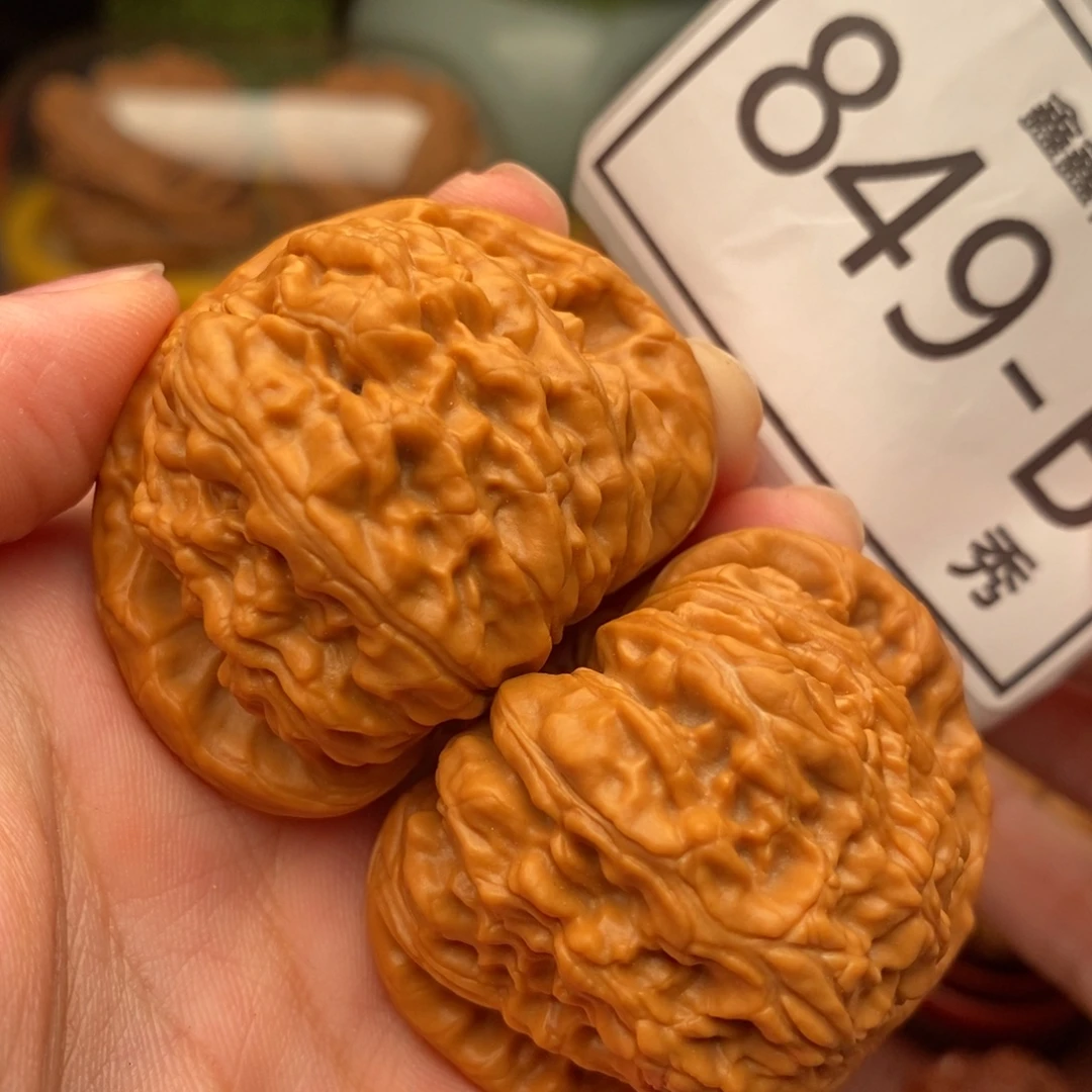 把件文玩核桃白狮44……