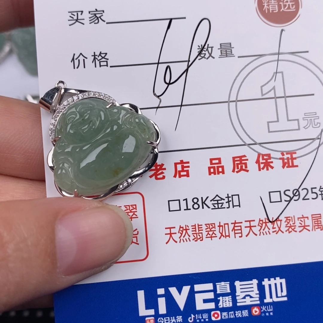 翡翠银S925镶嵌颈饰