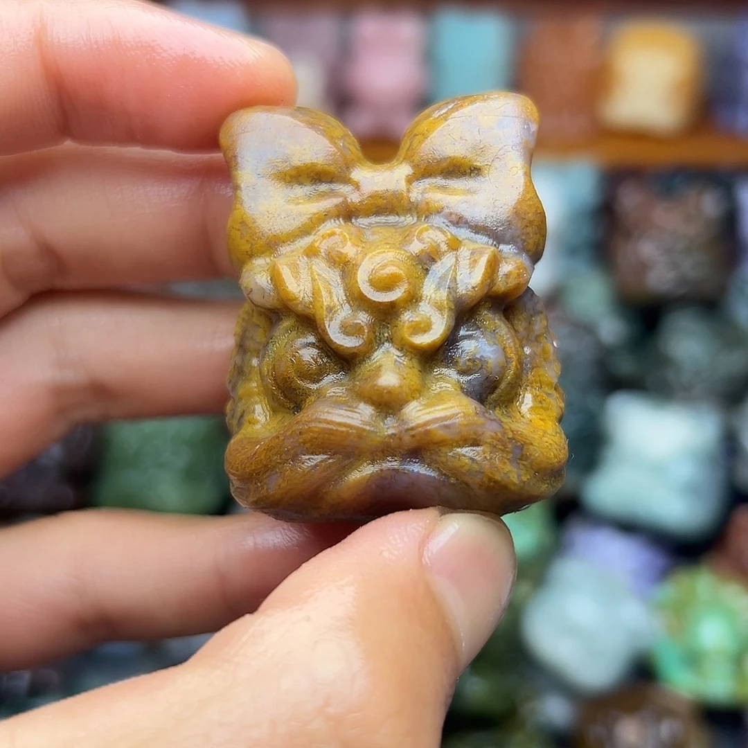 石材醒狮小白水草沙坑