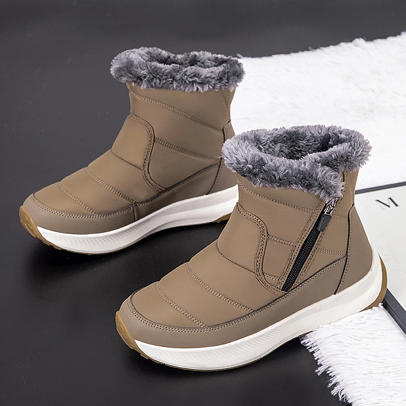 足力健安全老人鞋男46特大码爸爸鞋47冬季加绒保暖运动防滑雪地靴