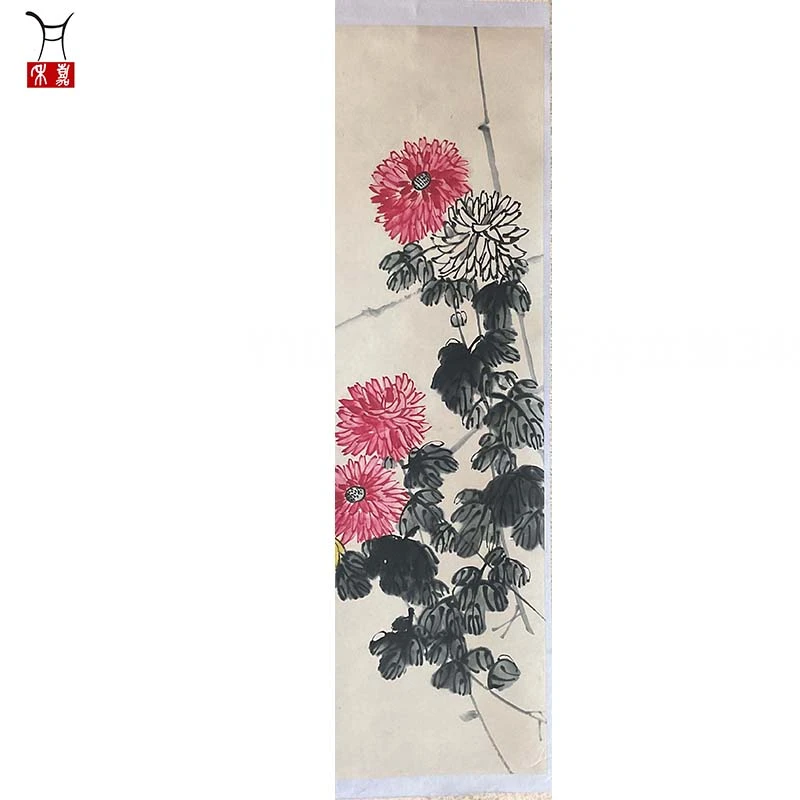 Y1014花卉立轴34x104/3.2平尺