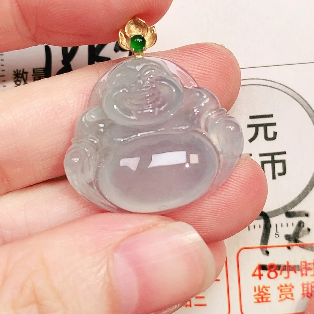 颈饰18K金镶嵌翡翠
