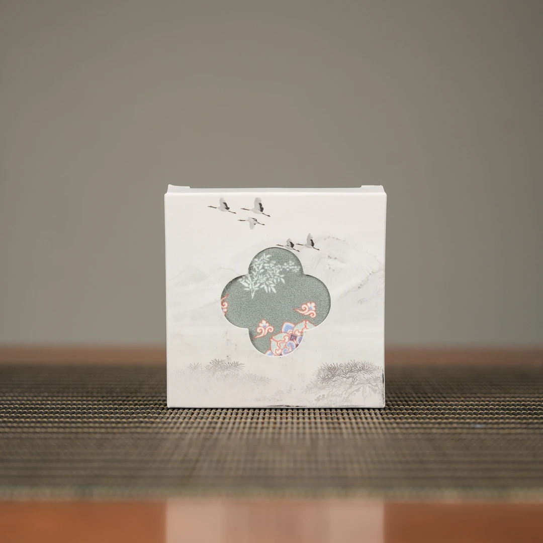 【墨舍好物】彩绘洁巾宝相花-青青 th65中式复古创意景德镇纯手工