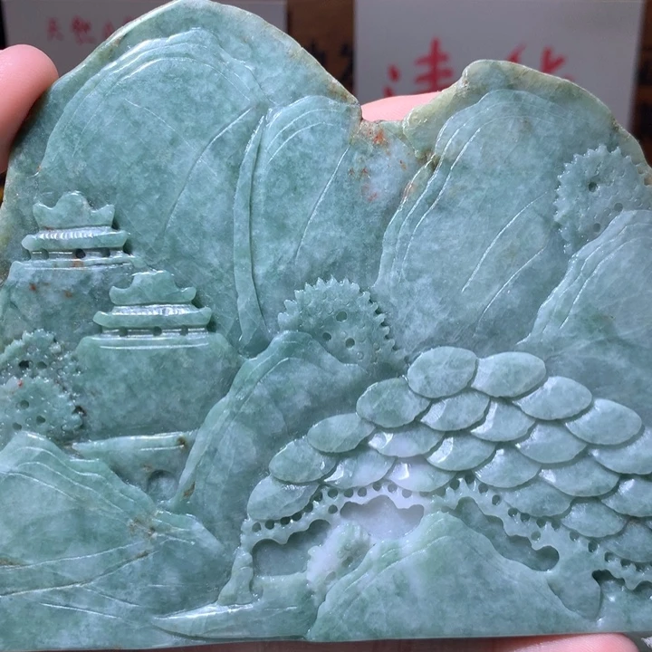 翡翠未镶嵌颈饰保真天然a货翡翠