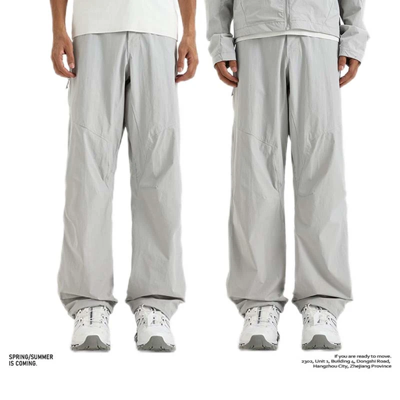 【线上商店】鸟家美式Cleanfit街头夏季薄款速干裤子解构拼接休闲裤