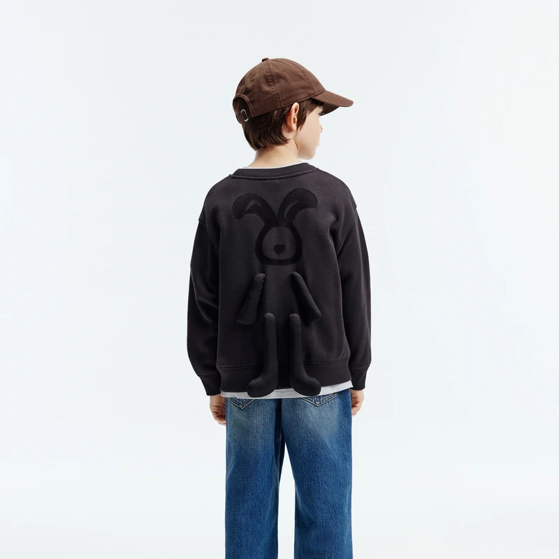 littlemoco童装24秋装新款男女童长袖套头圆领卫衣#KBD3SWST03