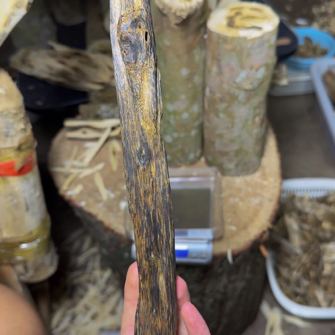 沉香虫漏手把件发一份