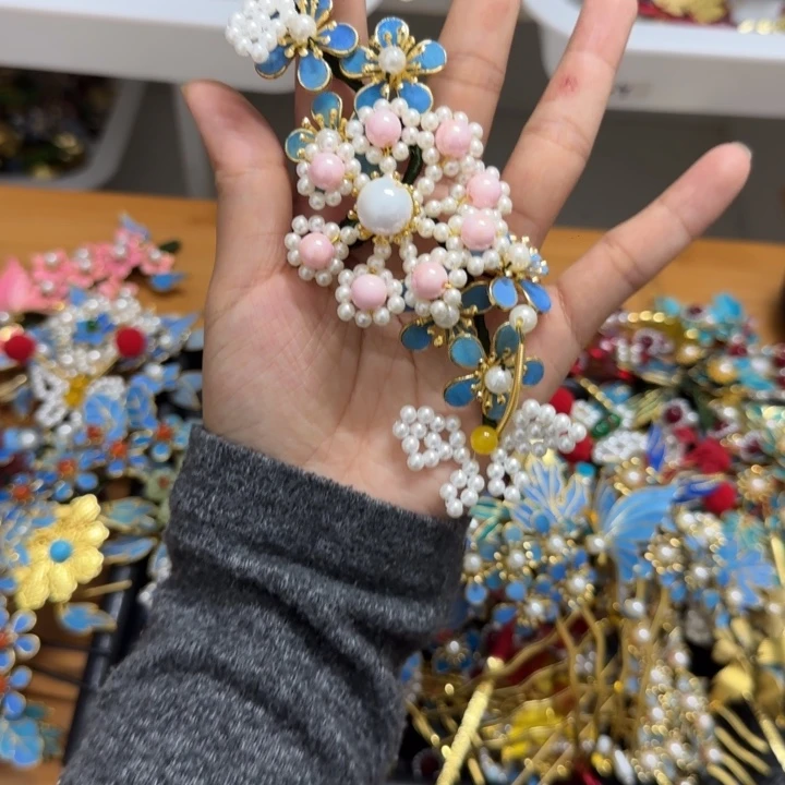 醋酸铁合金鹅毛仿点翠