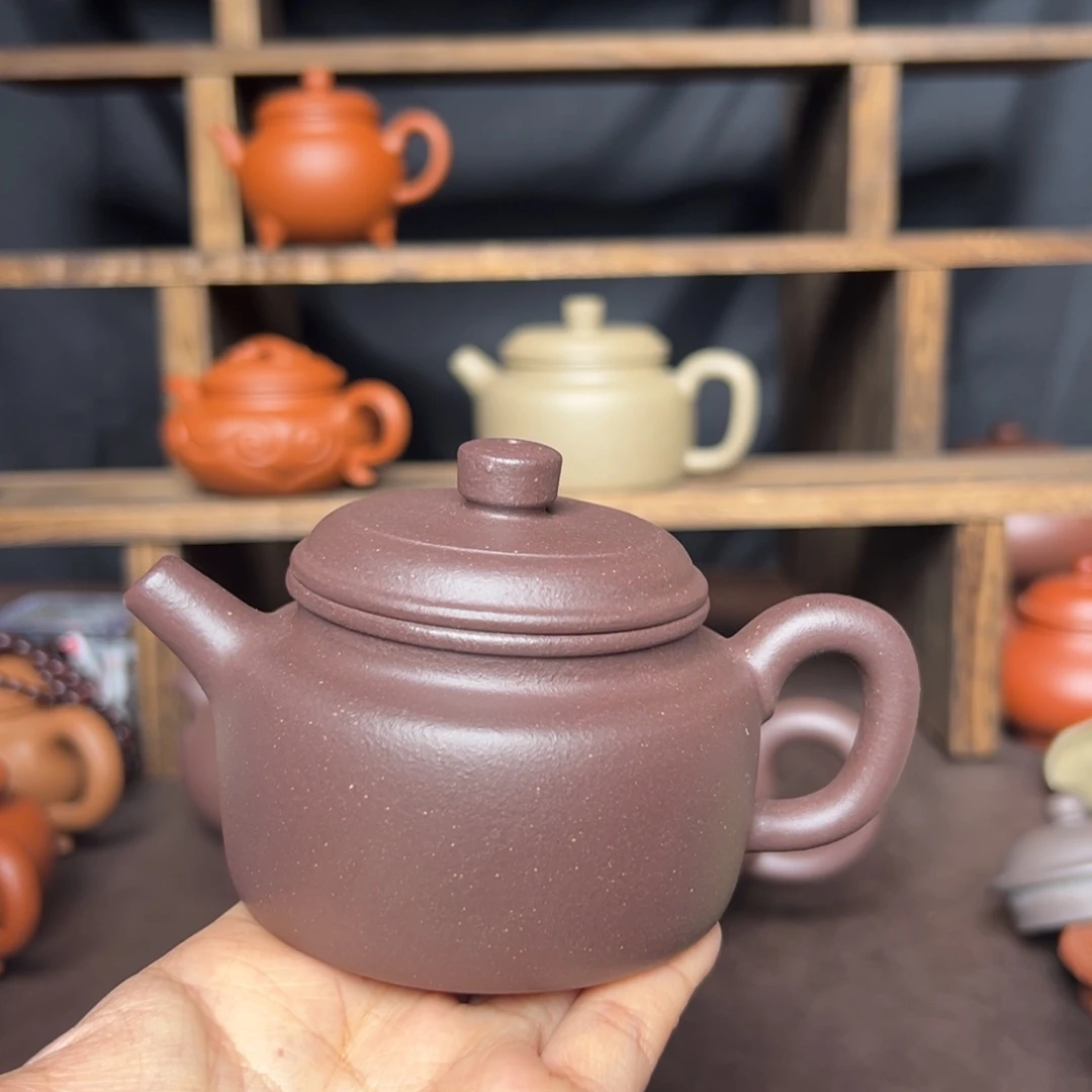 紫砂茶壶微瑕天青德钟150毫升