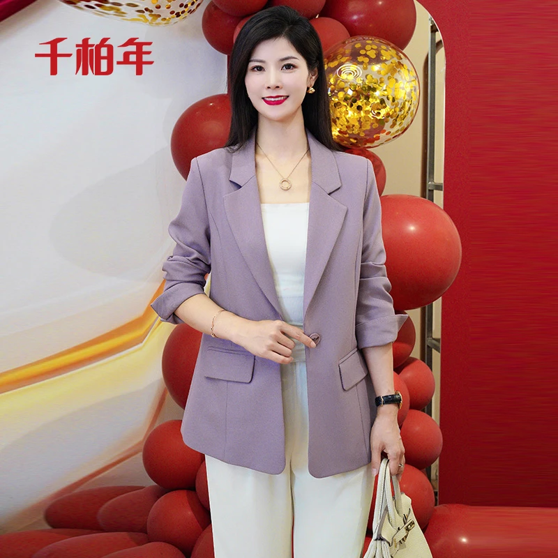 千柏年【巴黎定制】高密斜纹定制面料 春秋必备款西服B9591