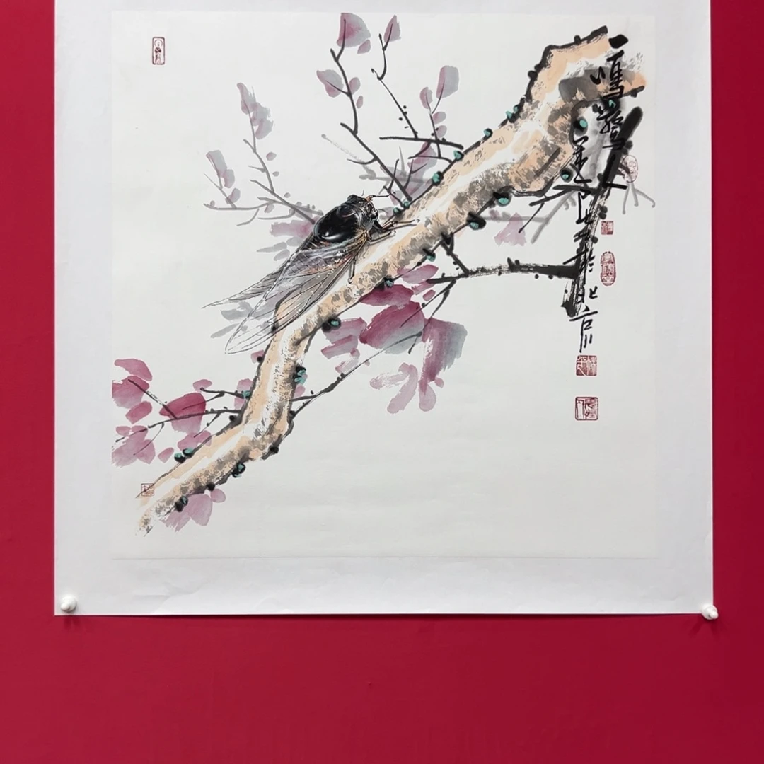 泊***台国画柳平4平尺精品