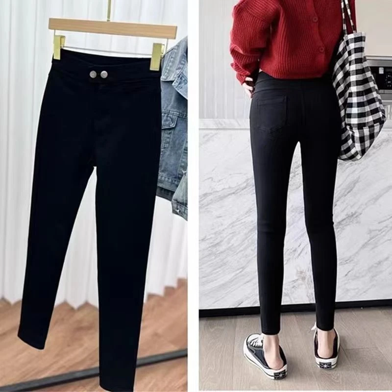 45-10高品质加绒小脚裤