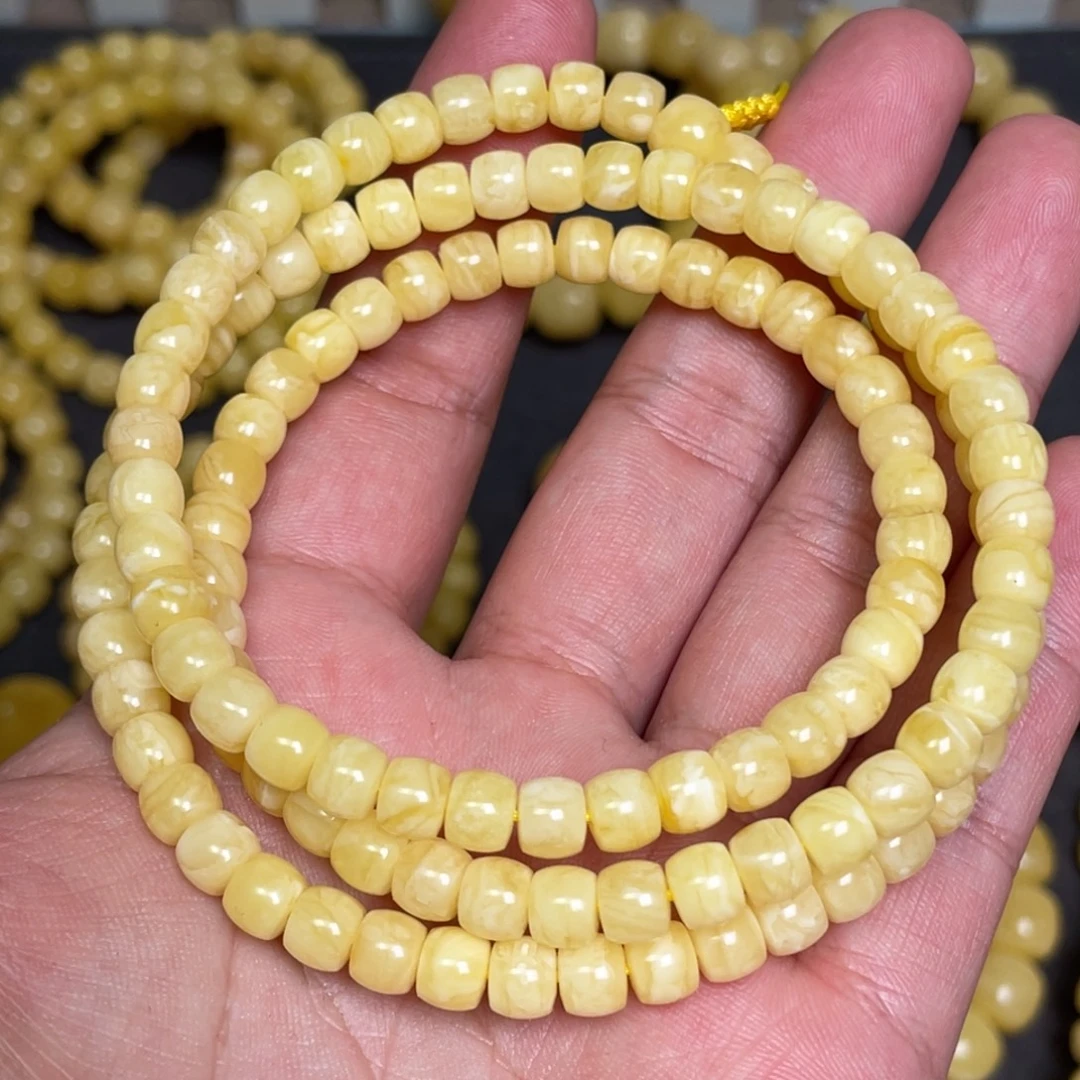 蜜蜡未镶嵌裸石蜜蜡佛珠6.3mm