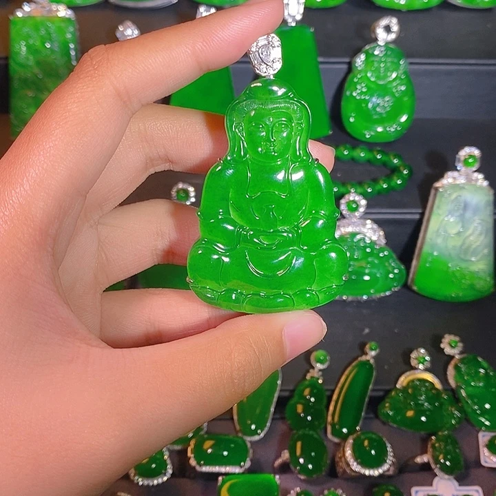 翡翠银S925镶嵌颈饰uu