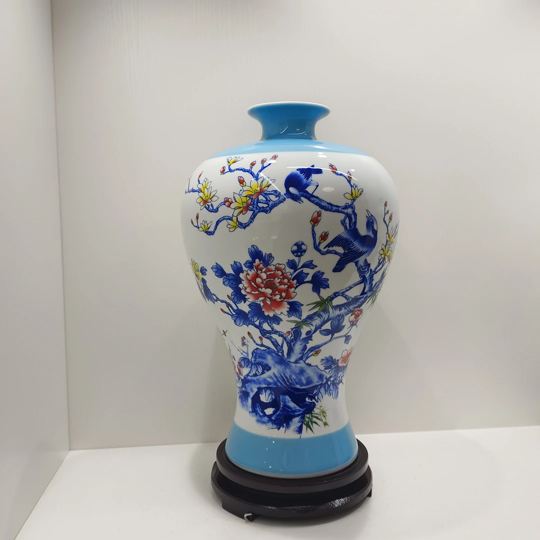 景德镇陶瓷薄胎玉堂富贵梅瓶