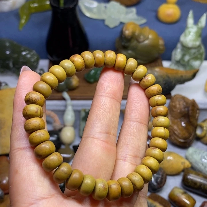 岫岩河磨玉（透闪石质玉）未镶嵌挂件手串