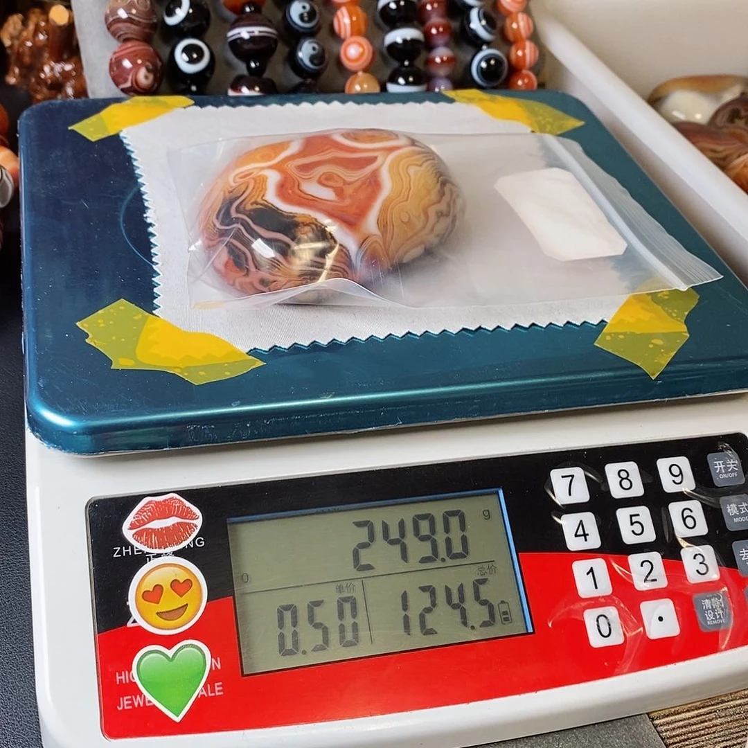 玛瑙/玉髓五毛未镶嵌3*2