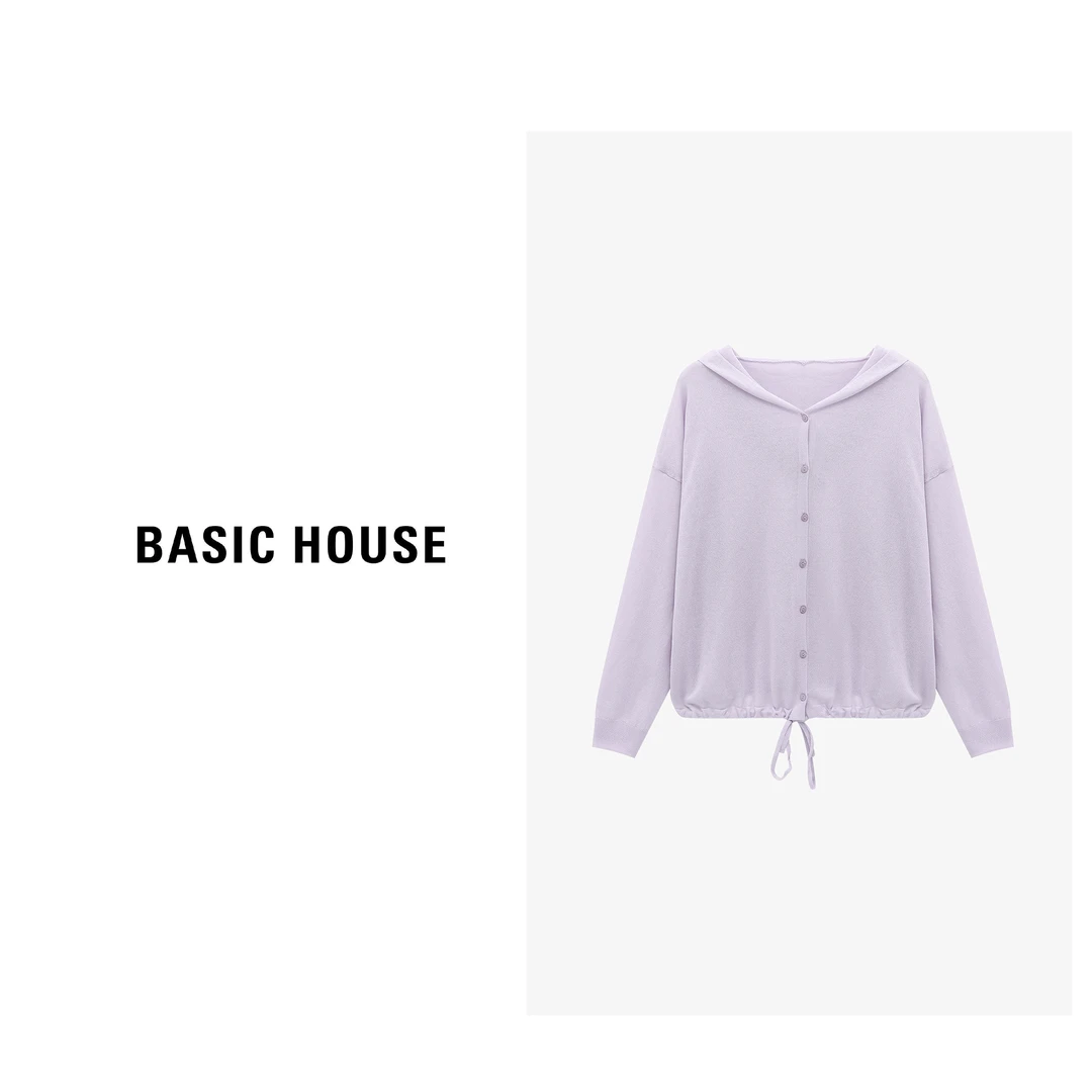 Basic House/百家好夏季新款纯色套头长袖针织衫-B0625H5T312