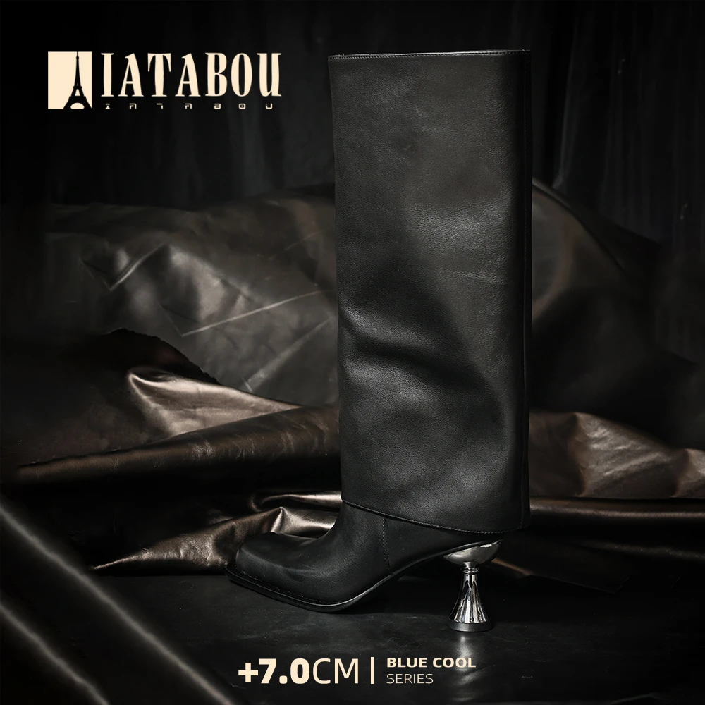 IATABOU【新品上市】方头摩登潮流时尚欧美风女士高筒靴TA356153