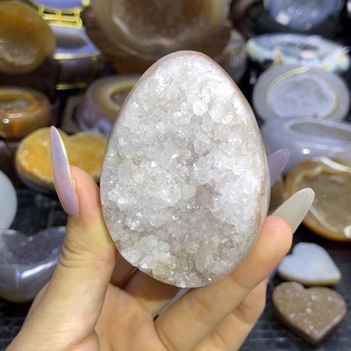 水晶未镶嵌珠宝半成品恐龙蛋