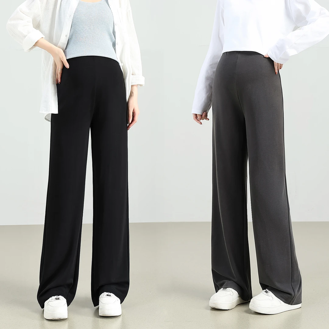 夏季凉感阔腿孕妇裤显瘦百搭垂感宽松窄版直筒薄款休闲长裤