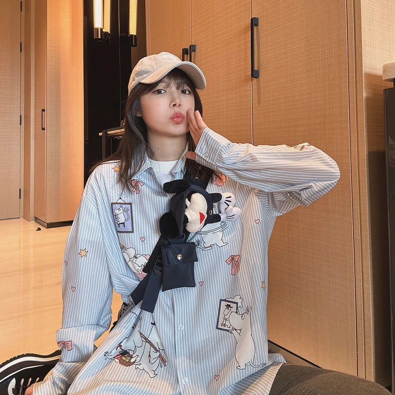 BETTER JOELAY -【云栖】衬衫宽松时尚卡通潮流可爱休闲WL9863