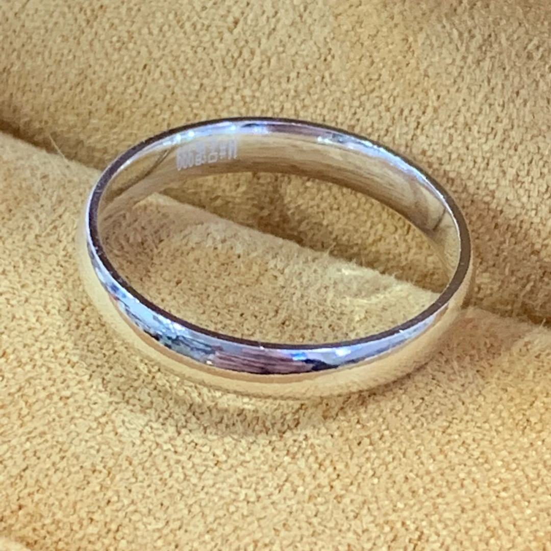 足银戒指 足银简约经典素圈戒指