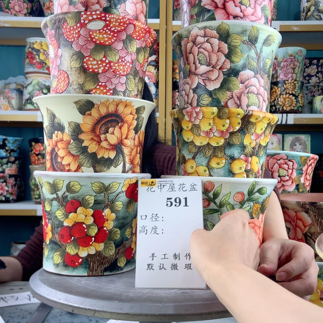 ～***。景德镇手工花盆591