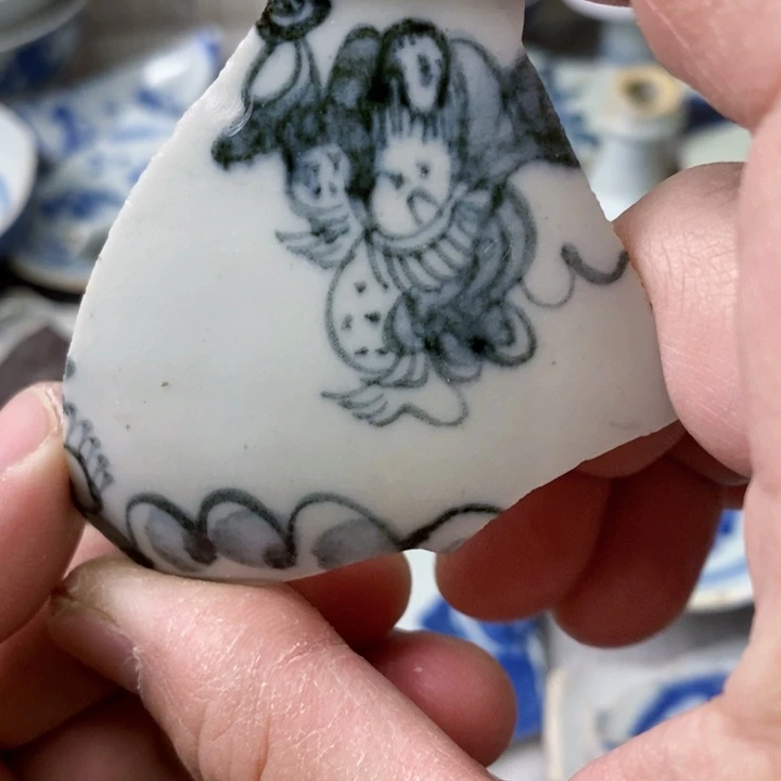 瓷片现代瓷器青花瓷片