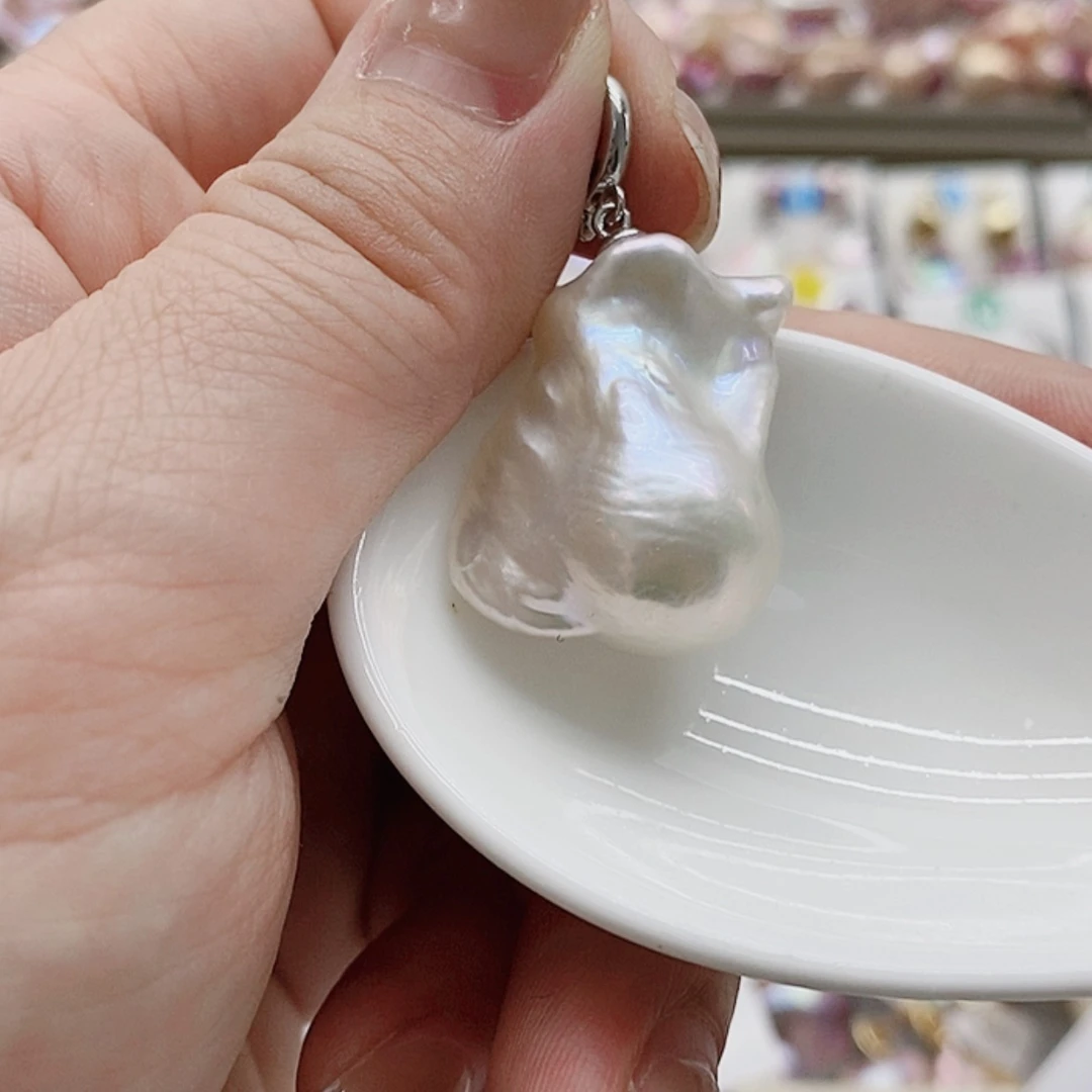 【闪购商品】银S925镶嵌淡水珍珠耳饰